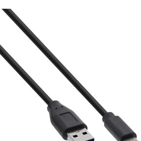 InLine 1m, USB3.1-C/USB3.1-A 1m USB C USB A Zwart