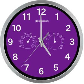 Bresser Mytime Thermo Hygro Wandklok 25Cm Paars bresser kopen in de aanbieding