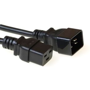 ACT Netsnoer C19 - C20 zwart 2 m