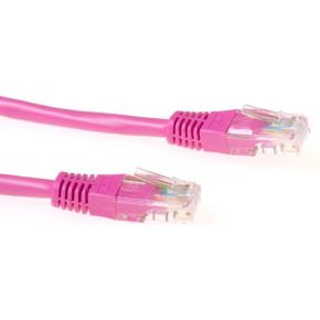 ACT Roze 20 meter U/UTP CAT5E patchkabel met RJ45 connectoren