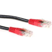 ACT Zwarte 2 meter U/UTP CAT6 patchkabel cross met RJ45 connectoren