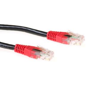 ACT Zwarte 10 meter U/UTP CAT6 patchkabel cross met RJ45 connectoren