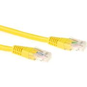 ACT Gele 0,5 meter LSZH U/UTP CAT6 patchkabel met RJ45 connectoren