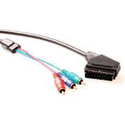 Intronics Component Video kabel Scart - 3 x Tulp male