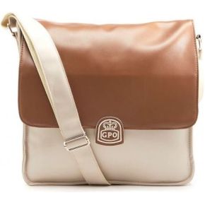 Gpo Lederen Platentas Recordbag Creme Caramel Kleur gpo kopen in de aanbieding