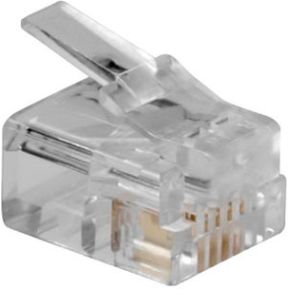 Intronics Modulaire RJ connector voor massieve ronde kabel in zakje 25 stuks - [TD104M]