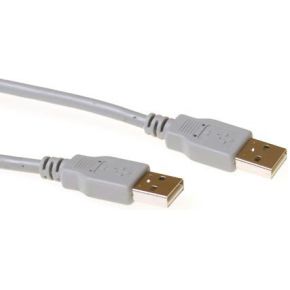 ACT USB 2.0 A male - USB A male ivoor  3,00 m