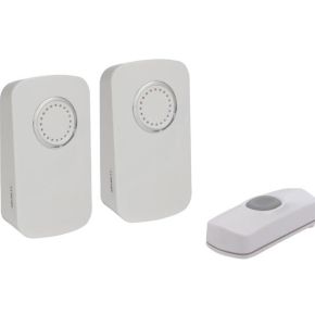 Perel Draadloze Deurbel Op Batterijen 2 Ontvangers En 1 Drukknop perel kopen in de aanbieding