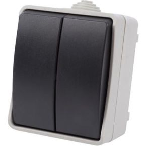 Perel Dubbele Wisselschakelaar Gebruik Buitenshuis perel kopen in de aanbieding