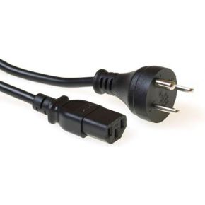 ACT Netsnoer Deense connector - C13 zwart 2,5 m