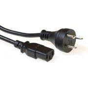 ACT Netsnoer Deense connector - C13 zwart 2,5 m