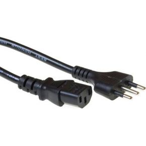 ACT Netsnoer Italiaanse connector - C13 zwart 2,5 m