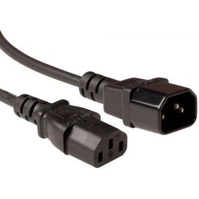 ACT Netsnoer LSZH C13 - C14 zwart 5 m