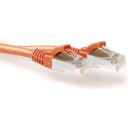 ACT Oranje 7 meter LSZH SFTP CAT6A patchkabel snagless met RJ45 connectoren