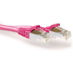 ACT FB8800 0.5m Cat6a S/FTP (S-STP) Roze netwerkkabel