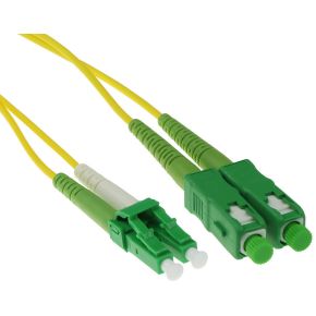 ACT 1 meter LSZH Singlemode 9/125 OS2 glasvezel patchkabel duplex met LC/APC8 en SC/APC8 connectore