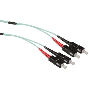 ACT 10 meter Multimode 50/125 OM3 duplex ruggedized fiber kabel met SC connectoren
