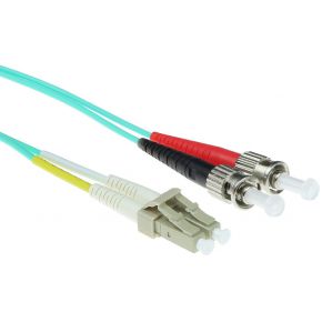 ACT 10 meter LSZH Multimode 50/125 OM3 glasvezel patchkabel duplex met LC en STconnectoren