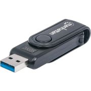 Manhattan 101981 USB 3.0 (3.1 Gen 1) Type-A Zwart geheugenkaartlezer