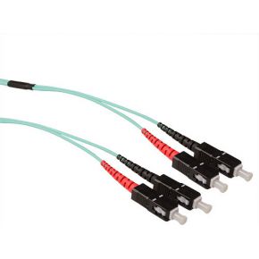 ACT 30 meter Multimode 50/125 OM3 duplex ruggedized fiber kabel met SC connectoren