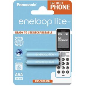 1X2 Panasonic Eneloop Lite Dect Micro Aaa 550 Mah Bk 4Lcce2De eneloop kopen in de aanbieding