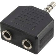 LogiLink CA1002 kabeladapter/verloopstukje audio splitter 3,5mm naar 2x 3,5mm