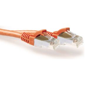 ACT Oranje 15 meter LSZH SFTP CAT6A patchkabel snagless met RJ45 connectoren