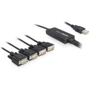 Delock 61887 Adapter USB 2.0 Type-A male > 4 x Serieel RS-232 DB9 male