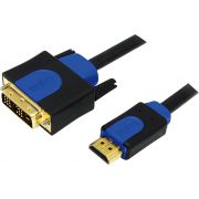 LogiLink CHB3101 DVI naar HDMI zwart/blauw 1m