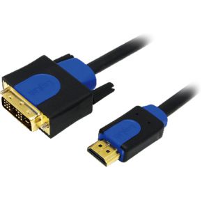 LogiLink CHB3105 video kabel adapter  DVI- HDMI zwart/blauw 5m