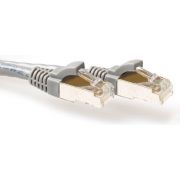 ACT Grijze 3 meter LSZH SFTP CAT6A patchkabel snagless met RJ45 connectoren