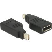 Delock 65626 Adapter mini DisplayPort 1.2 male > DisplayPort female 4K 90&deg; gedraaid zwart