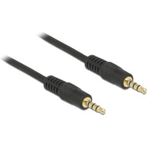 DeLOCK 83435 1m 3.5mm 3.5mm Zwart audio kabel