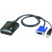 Aten CV211 Zwart, Blauw video kabel adapter