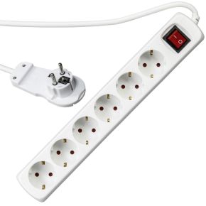 Rev Stekkerdoos Smart 6 Voudig 2M Wit rev kopen in de aanbieding