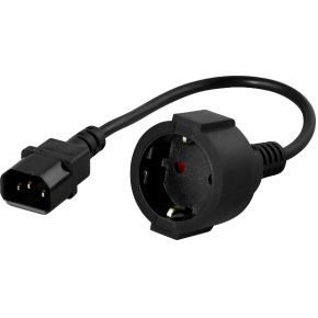 PowerWalker IEC geaard adapter- kabel C14 - CEE 7/3 (Typ F)
