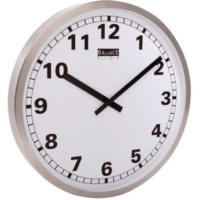 Balance Wandklok 50 Cm Analoog Aluminiumwit balance kopen in de aanbieding