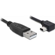 Delock 82684 Kabel USB-A male > USB mini-B male haaks 90&deg; links
