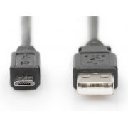 ASSMANN-Electronic-AK-300127-010-S-1m-USB-A-Micro-USB-B-Zwart-USB-kabel