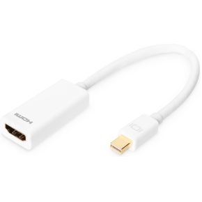 ASSMANN Electronic Mini DP -HDMI type A mini DisplayPort 1.1a HDMI type A Wit kabeladapter/verloopst