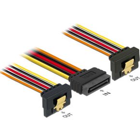 Delock 60145 015M Sata 15 Pin Zwart Oranje Rood Geel Kabel delock kopen in de aanbieding