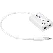 StarTech.com Witte headsetadapter voor headsets met aparte koptelefoon-/microfoonstekkers 3,5 mm
