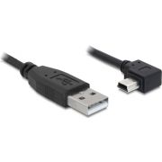Delock 82683 Kabel USB-A male > USB mini-B male haaks 90&deg; links