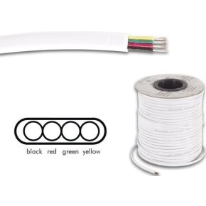Velleman Telefoonkabel 4 X 008Mm Wit Plat velleman kopen in de aanbieding