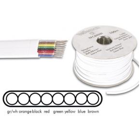 Velleman Telefoonkabel 8 X 008Mm Wit Plat velleman kopen in de aanbieding
