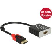 Delock 62719 Adapter DisplayPort 1.2 male > HDMI female 4K 60 Hz Passief zwart