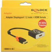 DeLOCK-0-2m-Displayport-HDMI-0-2m-DisplayPort-HDMI-Zwart