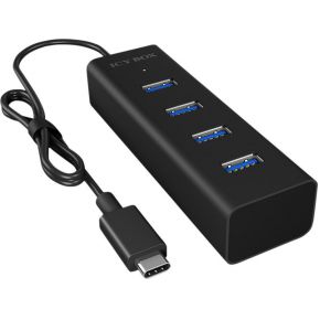 ICY BOX 4 Poorten Hub USB 3.0 Zwart - [IB-HUB1409-C3]