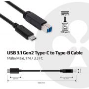 CLUB3D-USB-3-1-Gen2-Type-C-to-Type-B-Cable-Male-Male-1-M-3-3-Ft-