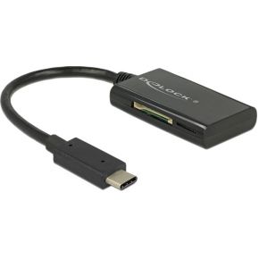 Delock 91740 USB 5 Gbps kaartlezer USB Type-C male 4 sleuven
